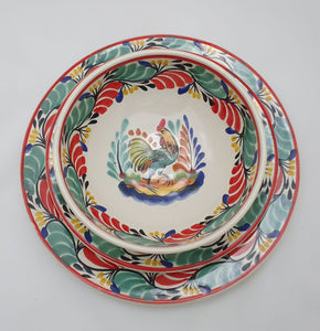 Rooster Dish Set (3 pieces) Multicolor (One Service)