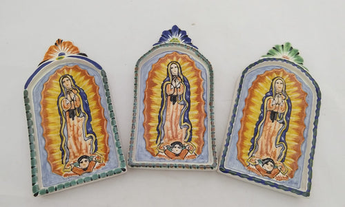 Retablo Decorativo Virgen de Guadalupe MultiColors (Juego de 3) 