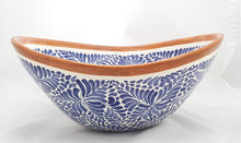 Sink Wave Oval 16.9" L * 14.8" W * 7.9" Height Blue-Terracota Colors