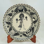 Plato decorativo Live &amp; Dead / Catrina 13" D blanco y negro 