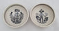 Catrina Small Bowl 4.9 in D Set of 2 pieces Black and White - D