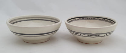 Catrina Small Bowl 4.9 in D Set of 2 pieces Black and White - D