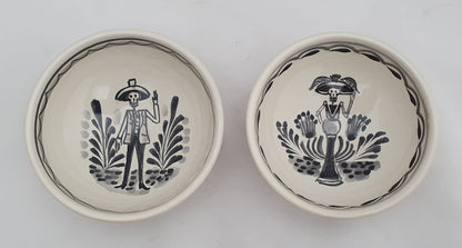 Catrina Small Bowl 4.9 in D Set of 2 pieces Black and White - C