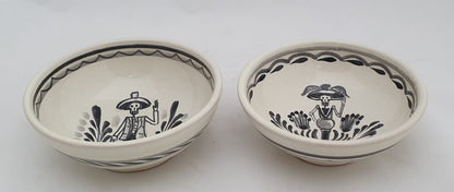 Catrina Small Bowl 4.9 in D Set of 2 pieces Black and White - C