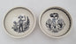Catrina Small Bowl 4.9 in D Set of 2 pieces Black and White - B