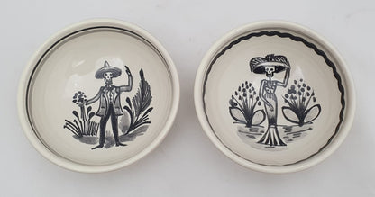 Catrina Small Bowl 4.9 in D Set of 2 pieces Black and White - B