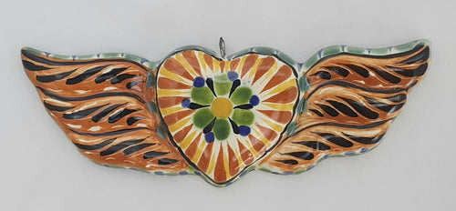 Ornament Heart w/Wings Multi-colors