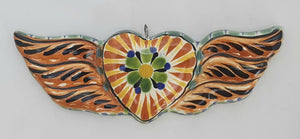 Ornament Heart w/Wings FlatMultiColors