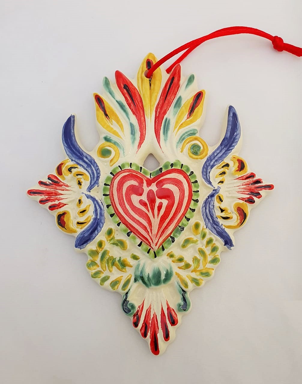 Ornament Large Heart Flat MultiColors