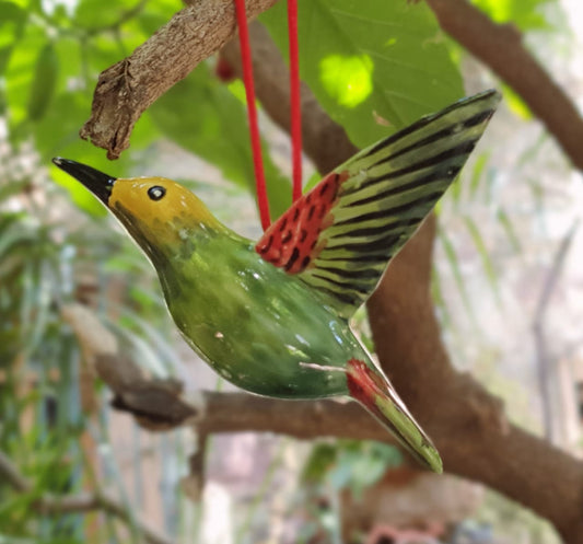 Ornament Hummingbird 3D Figure 3.9" H MultiColors