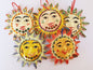 Juego de 5 adornos de sol multicolores 