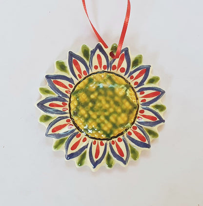 Adorno Flor del Sol Juego de 6 Multicolores 
