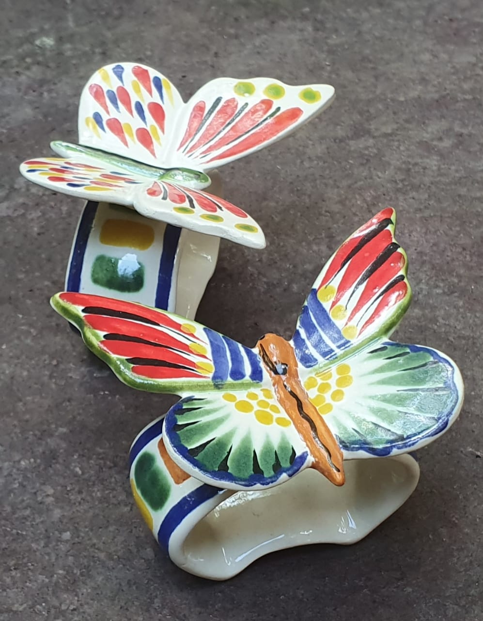 Napking Ring Clasic Set of 2 Butterfly Multicolors