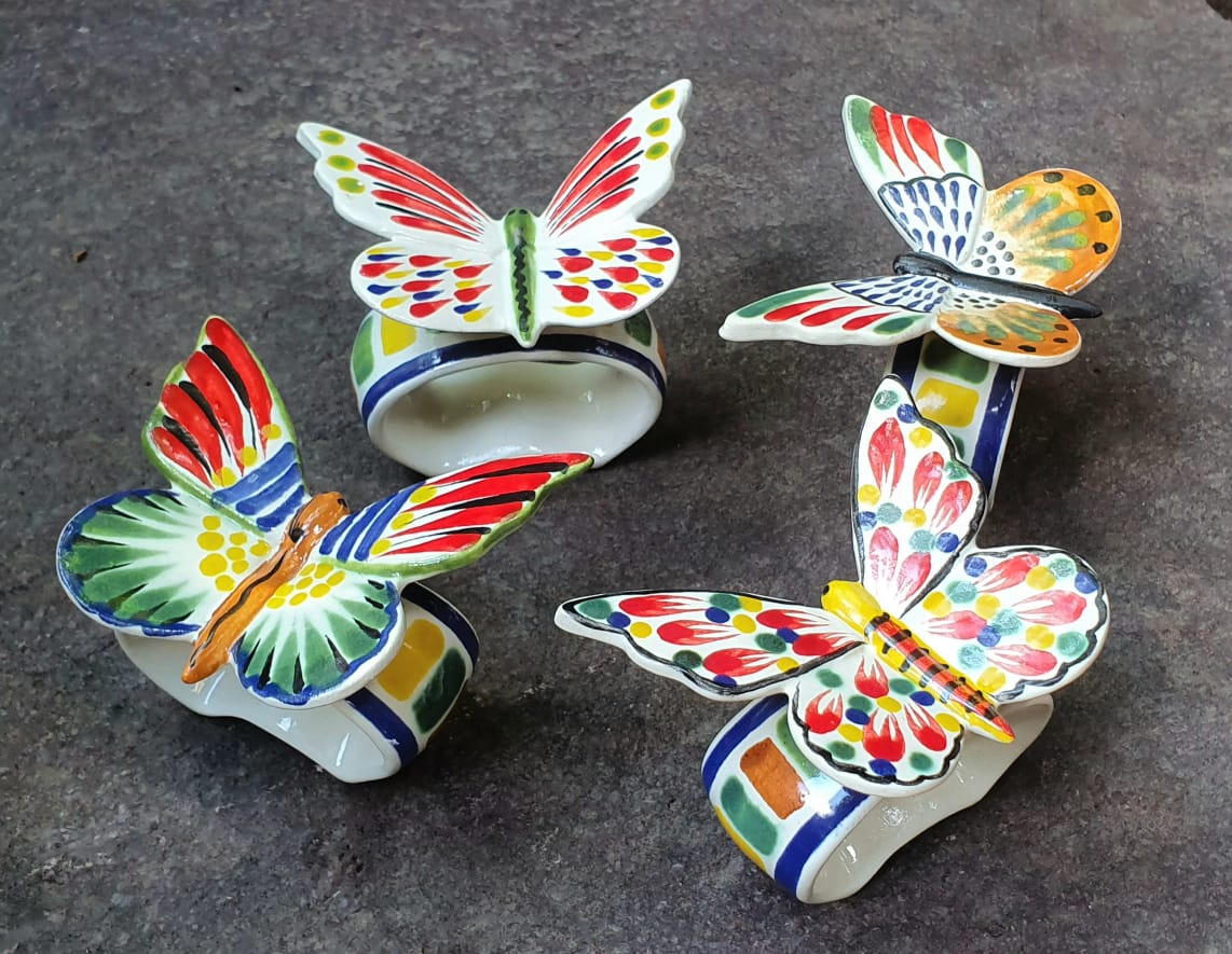 Napking Ring Clasic Set of 4 + 4 Butterfly Figure