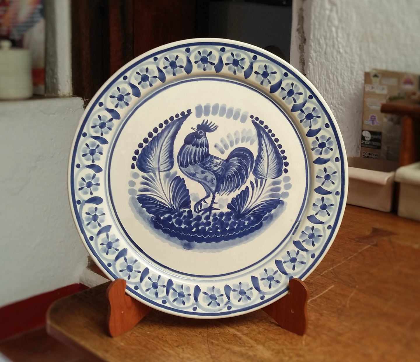 Rooster Decorative / Serving Flat Platter 13.8