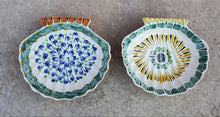 Shell Dish Plate 4.7*5 inches Green-Blue-Yellow Colors Set (2 Pieces)