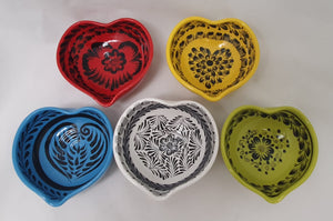 Heart Bowl Small 4.7*4.7" Asst Colors Set (5 pieces) Contemporary