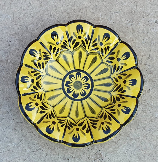 Flower Shape Footed Snack Dish 7" D Choose Your Favorite Contemporary Color