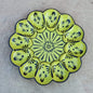 Deviled Eggs / Snack Plate Flower Shape 10" D Choose Your Favorite Contemporary Color