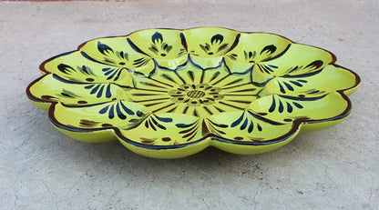 Deviled Eggs / Snack Plate Flower Shape 10" D Choose Your Favorite Contemporary Color