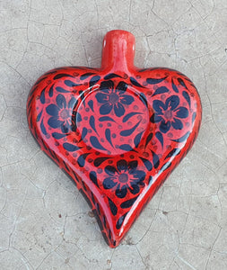 Ornament Heart Red-Black Colors