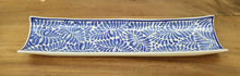 Canoa Tray 17.7*3.9" Milestones Pattern Blue Colors - Mexican Pottery by Gorky Gonzalez