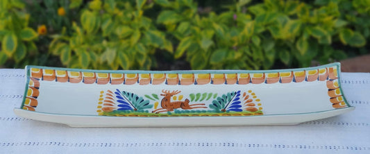 Deer Canoe Snack Dish 17.7 in L MultiColors