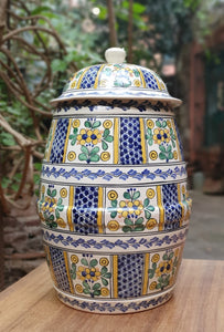Decorative Vase (Barril) 20.5" Heigth Special Pattern