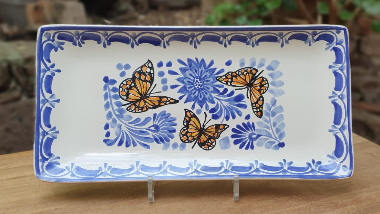 Butterfly Tray Large Rectangular Plate 7.5x15