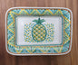 PineApple Rectangular Bowl 11*7.9" Green-Yellow Colors