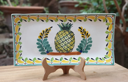 Set de Bandejas Piña (4 piezas) Colores Verde-Amarillo 