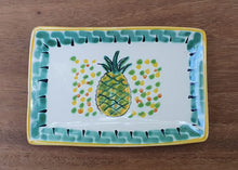 PineApple Bread Rectangular Plate / Tapa Plate 5.5x3.9" Multi-colors