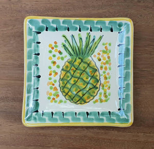 PineApple Bread Square Plate / Tapa Plate 5x5" Multi-colors