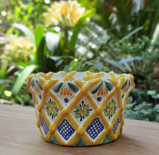 Fruit Canister With Woven Relief MultiColors