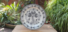 Decorative Platters Little Flower Pattern Black and White