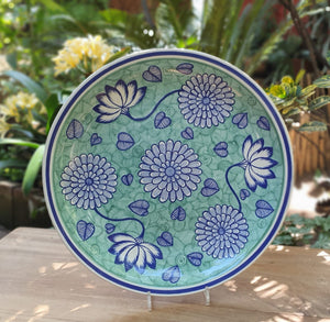 Decorative Platters Chrysanthemum Pattern Multi-colors