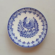 Rooster Bread Plate / Tapa Plate 6.3" D Blue