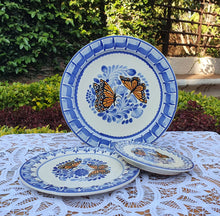 Butterfly Plates Set (3 pieces) MultiColors - Mexican Pottery by Gorky Gonzalez