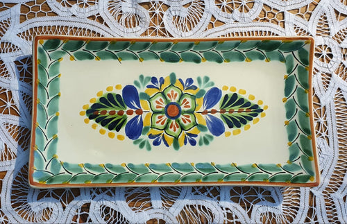 Flower Rectangular Plate / Tray MultiColors