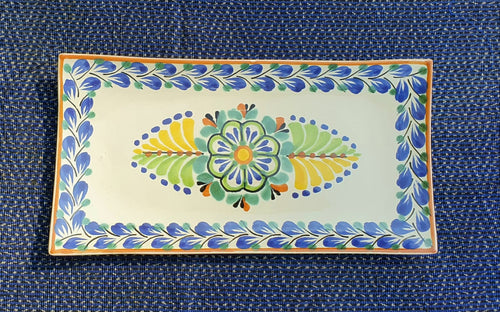 Flower Rectangular Plate / Tray Multi-colors