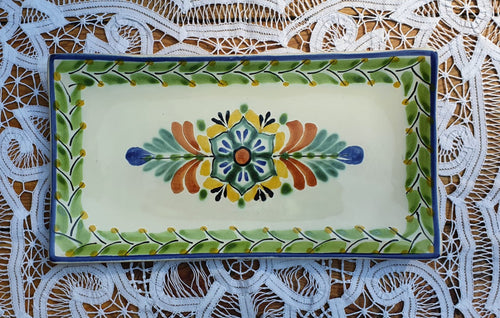 Flower Rectangular Plate / Tray Multi-colors