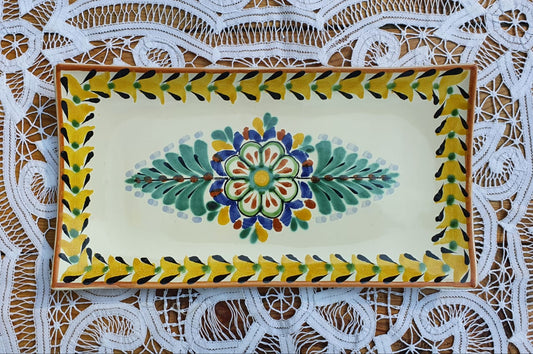 Flower Rectangular Plate / Tray Multi-colors