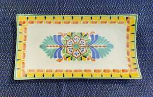 Flower Rectangular Plate / Tray Multi-colors