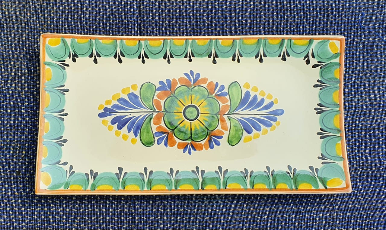 Flower Rectangular Plate / Tray MultiColors