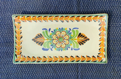 Flower Rectangular Plate / Tray Multi-colors