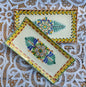 Flower Rectangular Plate / Tray SET (2 pieces) MultiColor