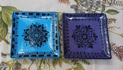 Flower Bread Square Plate / Tapa Plate 5*5" Set (2 pieces) Contemporary