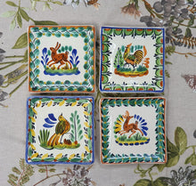 Animals Bread Square Plate / Tapa Plate 5*5" Set of 4 MultiColors