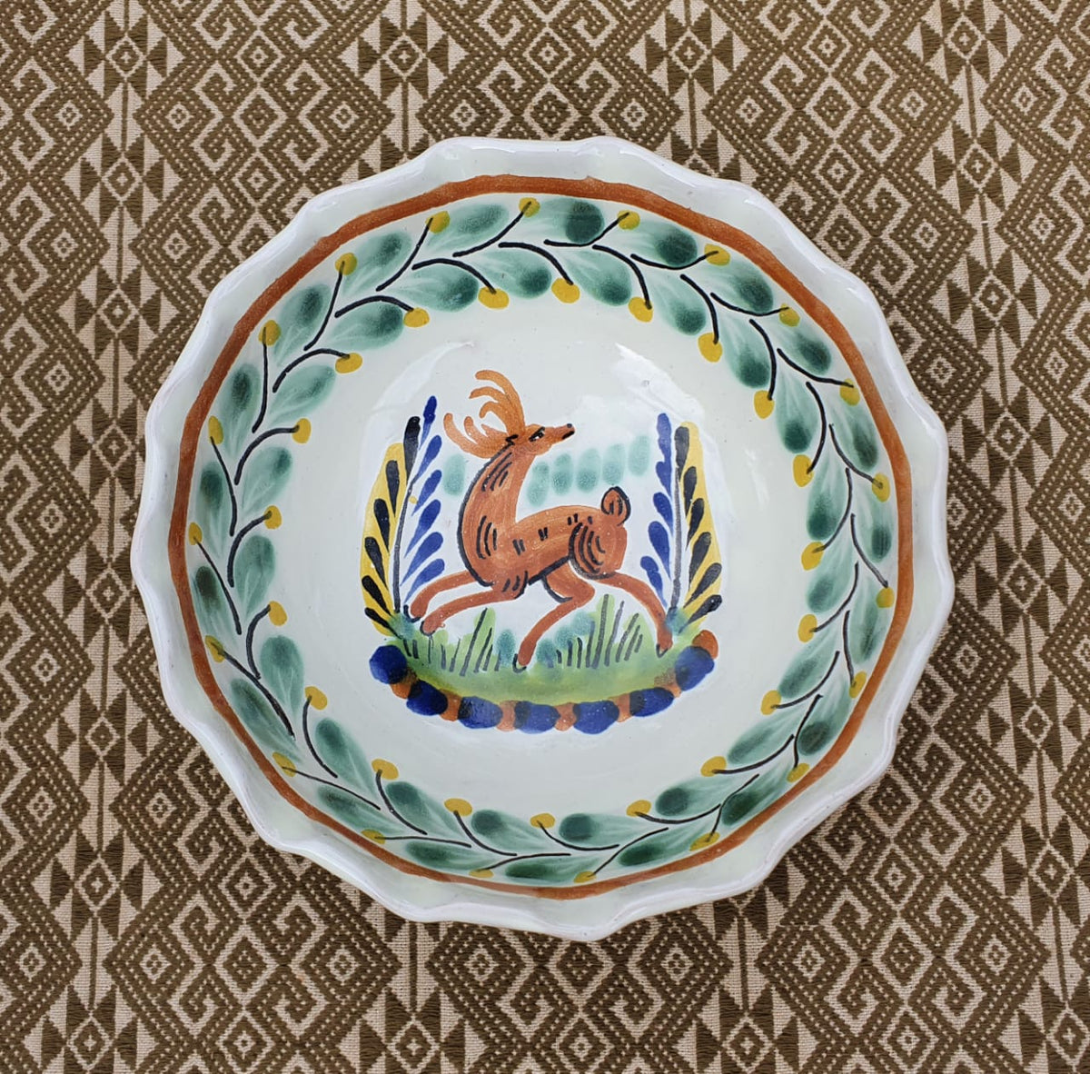 Deer Cereal/Soup Bowl 16.9 Oz Multicolor