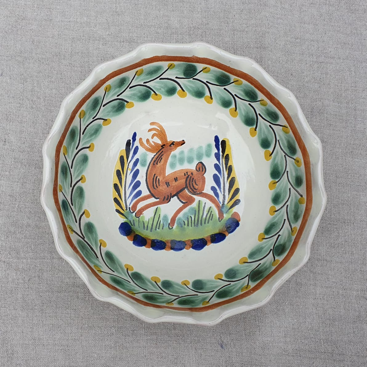 Deer Cereal/Soup Bowl 16.9 Oz Multicolor